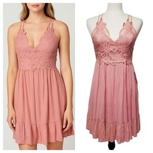 NWT Altard state Lace Bodice Pink Dress